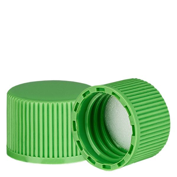 Tapón de rosca verde con inserto de PE