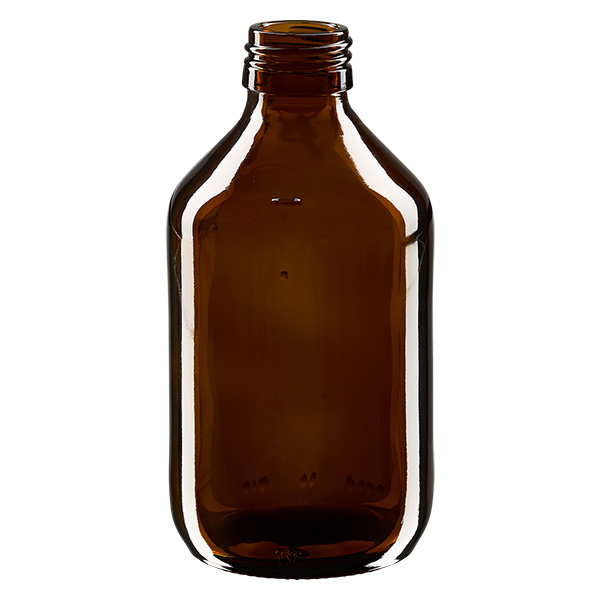 Frasco medicamento 250ml marrón, sin tapón PP28 ApoGlas Frasco medicamento 250ml marrón, sin tapón PP28 ApoGlas