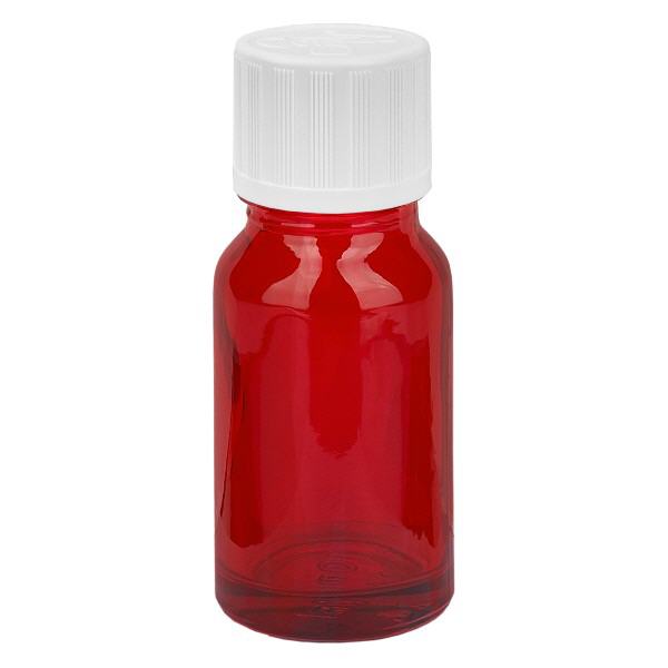 Botella 10ml 11mm tapón rosca blanco cierre inviolable RedLine UT18/10 Botella 10ml 11mm tapón rosca blanco cierre inviolable RedLine UT18/10