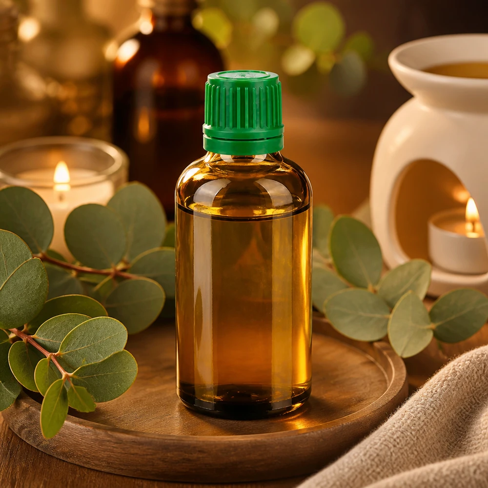 Frasco boticario compacto de 50 ml con tapón verde ideal para aromaterapia y cosmética natural