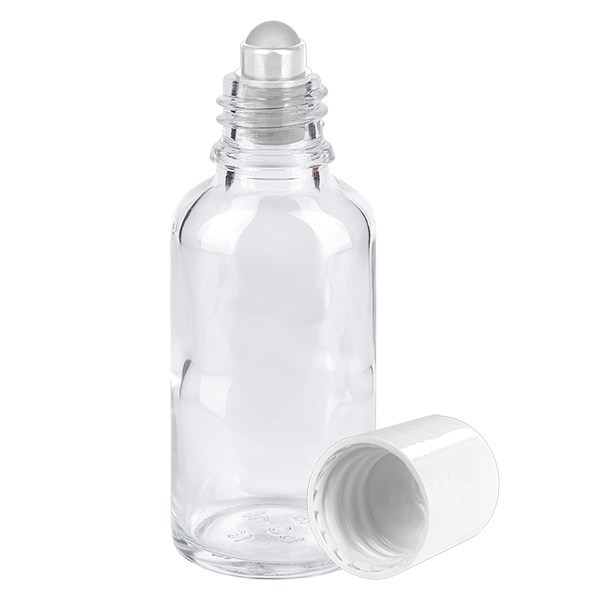 Frasco Roll-On de 30 ml blanco Tapón estándar ClearLine UT18/30 Frasco Roll-On de 30 ml blanco Tapón estándar ClearLine UT18/30
