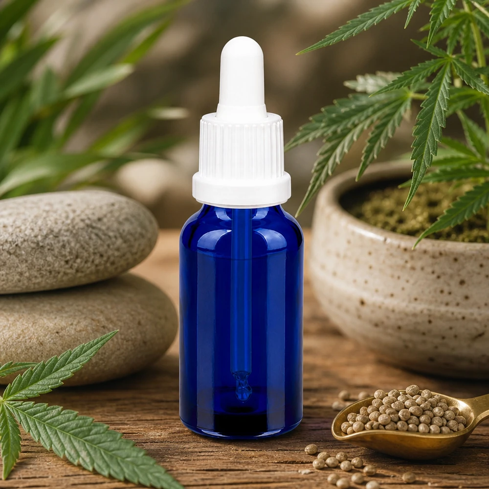 Frasco pipeta 20ml cierre inviolable blanco BlueLine UT18/20 Frasco de vidrio de alta calidad de 20 ml con pipeta cuentagotas de color azul para laboratorios y farmacias