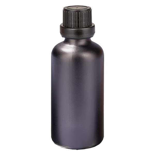 Botella 50ml 11mm tapón de rosca con precinto de seguridad BlackLine UT18/50 Botella 50ml 11mm tapón de rosca con precinto de seguridad BlackLine UT18/50