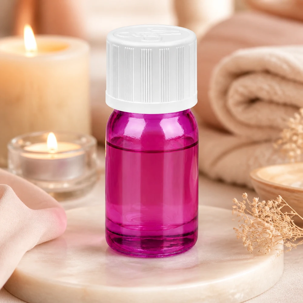 Frasco cuentagotas de 5ml 1,2mm blanco estándar a prueba de niños PurpleLine. UT18/5 Frasco de cristal violeta de 5 ml con tapón cuentagotas de precisión para aromaterapia y bienestar
