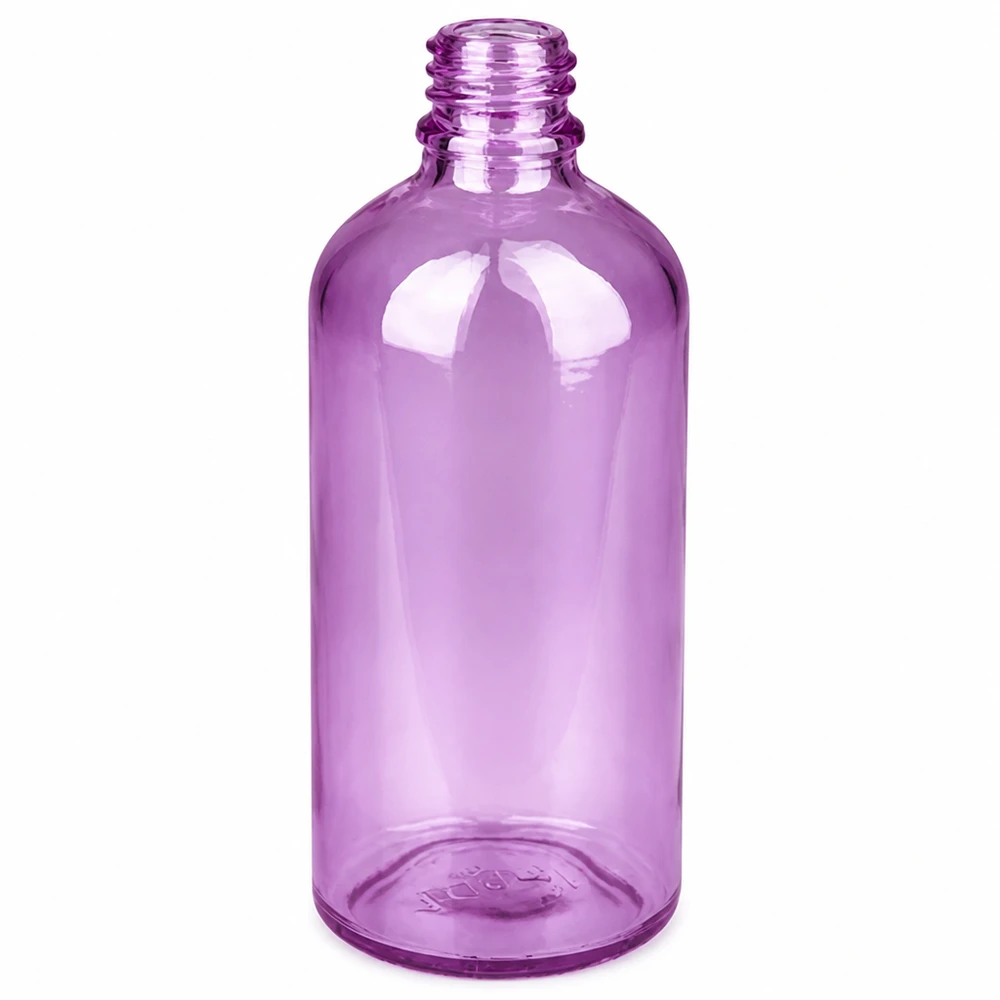 Frasco de spray nasal morado de 100 ml de material PET con rosca estándar UT18 para aplicaciones médicas
