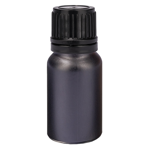 Frasco glóbulo 10ml 3mm anillo vertedor cierre inviolable negro BlackL. UT18/10 Frasco glóbulo 10ml 3mm anillo vertedor cierre inviolable negro BlackL. UT18/10