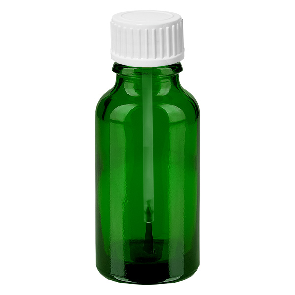 Frasco pincel 20ml blanco tapón estándar GreenLine UT18/20 Frasco pincel 20ml blanco tapón estándar GreenLine UT18/20