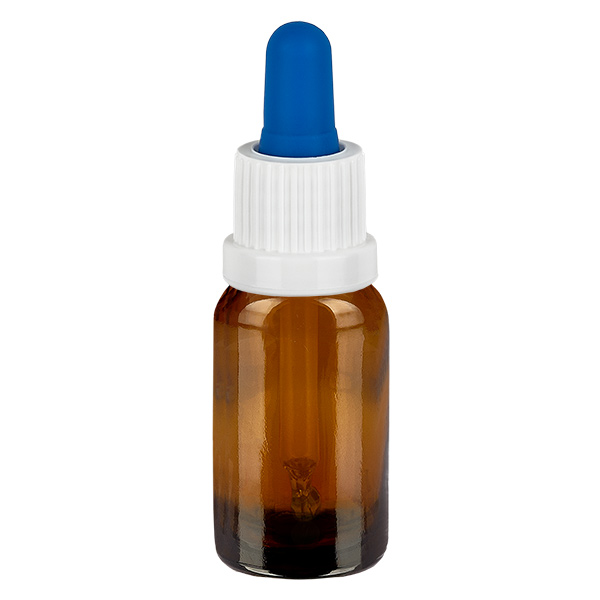 Frasco pipeta 10ml blanco/azul cierre inviolable BrownLine UT18/10