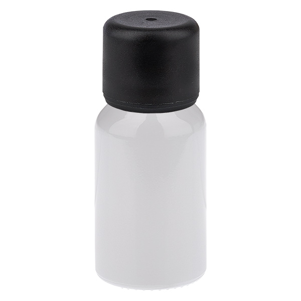 Frasco de 10 ml con tapón de rosca de 6 mm negro estándar WhiteLine UT18/10 Frasco de 10 ml con tapón de rosca de 6 mm negro estándar WhiteLine UT18/10