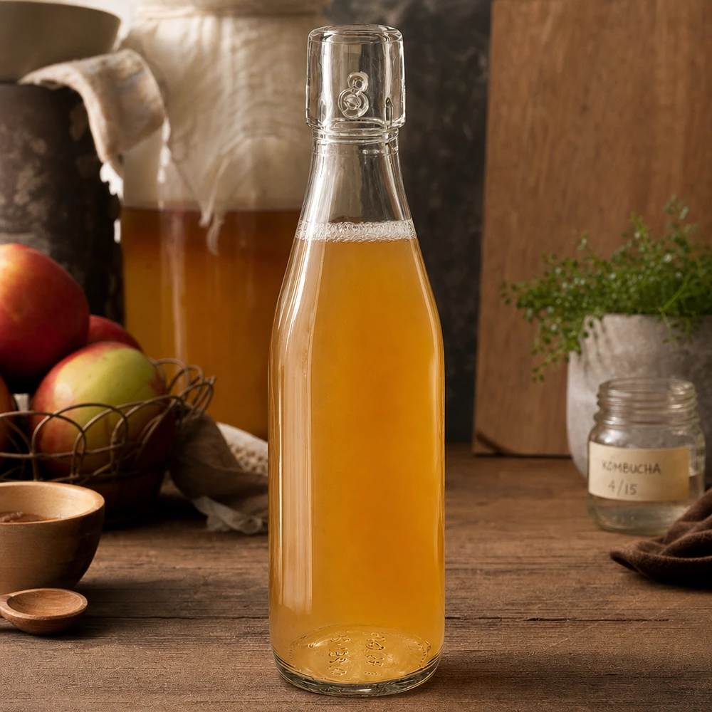 Botella de vidrio de 250 ml sin tapón giratorio UNiTWIST