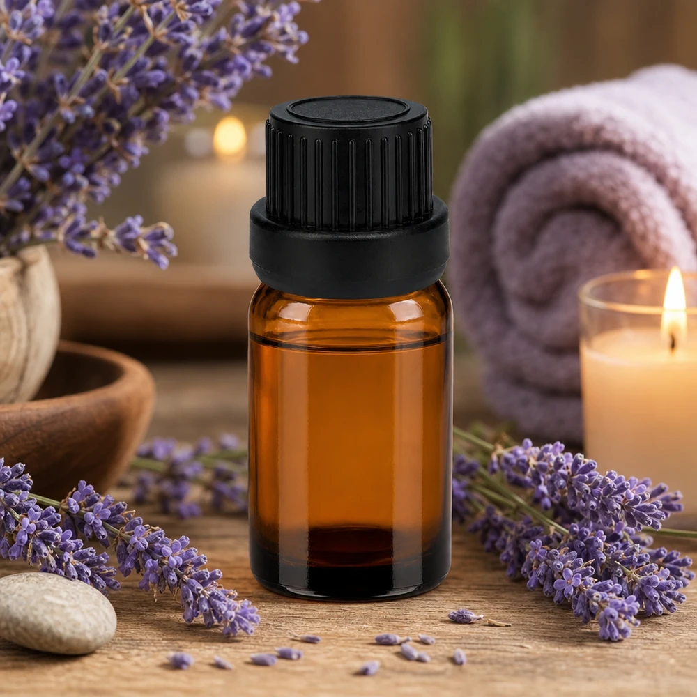 Frasco de vidrio ámbar de 5 ml de alta calidad con protección UV y tapón de rosca negro para cosméticos naturales