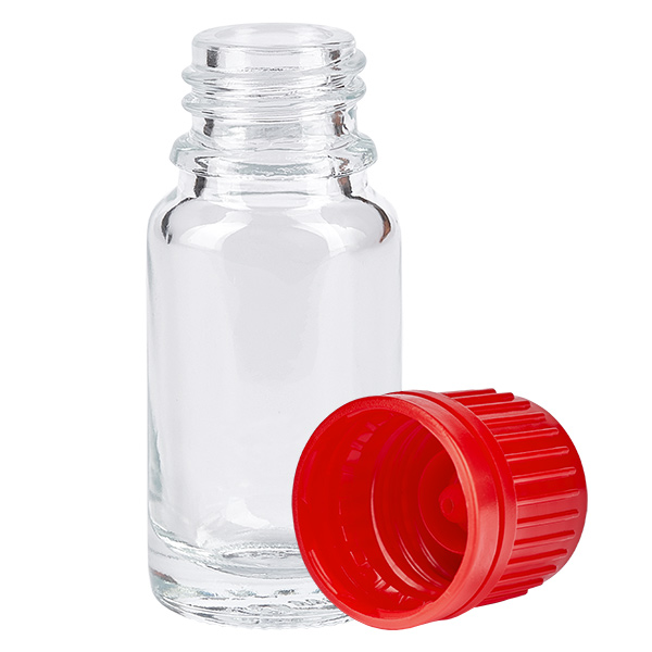 Botella 10ml tapón rosca 11mm rojo ClearLine UT18/10 Botella 10ml tapón rosca 11mm rojo ClearLine UT18/10