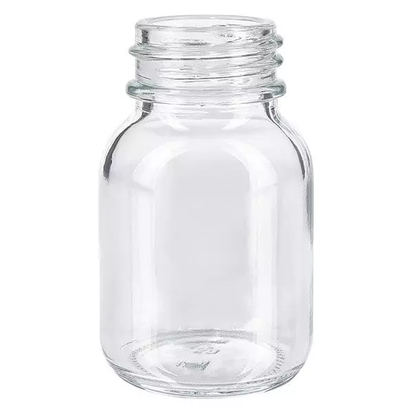 50ml botella de cuello ancho de vidrio transparente 50ml botella de cuello ancho de vidrio transparente