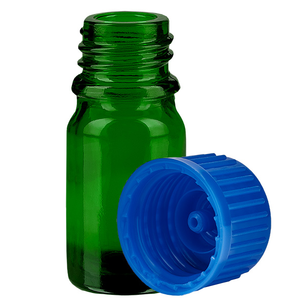 Botella 5ml tapón rosca 11mm azul estándar GreenLine UT18/5 Botella 5ml tapón rosca 11mm azul estándar GreenLine UT18/5