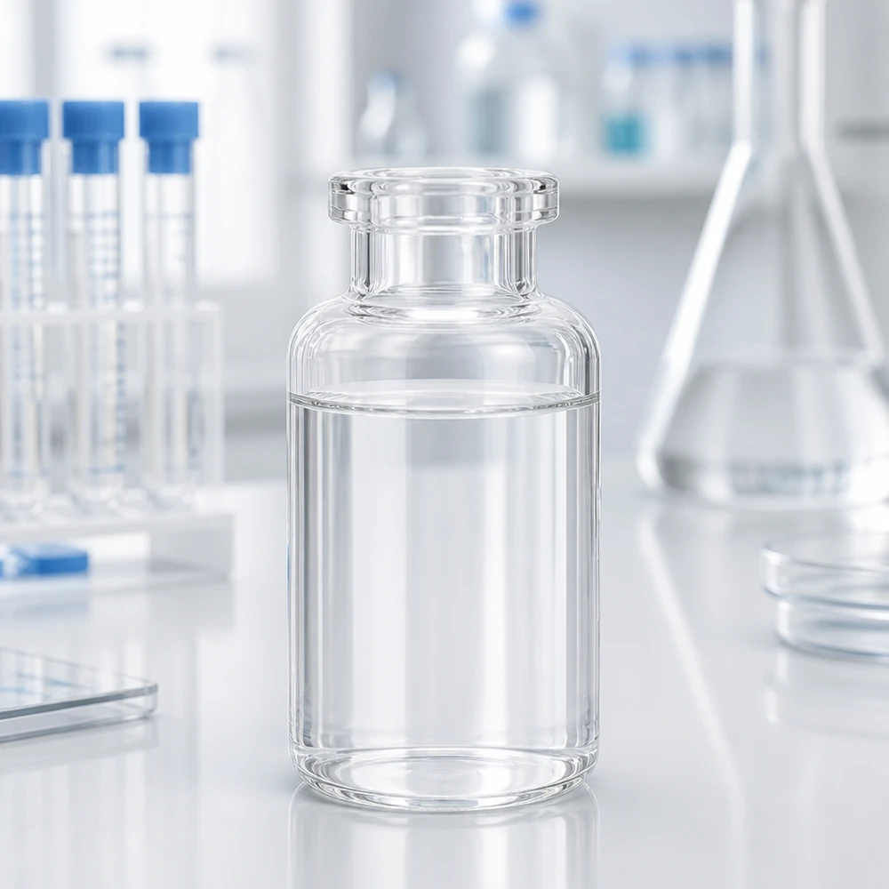 Frasco de inyección de vidrio transparente 30ml Sterile Injektionsflasche aus Klarglas 30ml Füllvolumen für Medikamente und Wirkstoffe