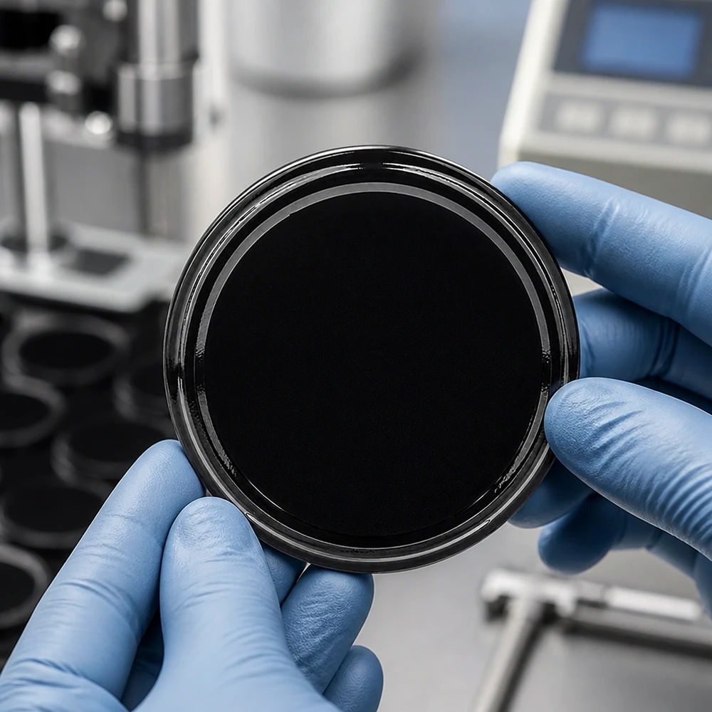 Tapa BasicSeal TO66 de 66 mm, negra, guantes UNiTWIST para entornos de laboratorio