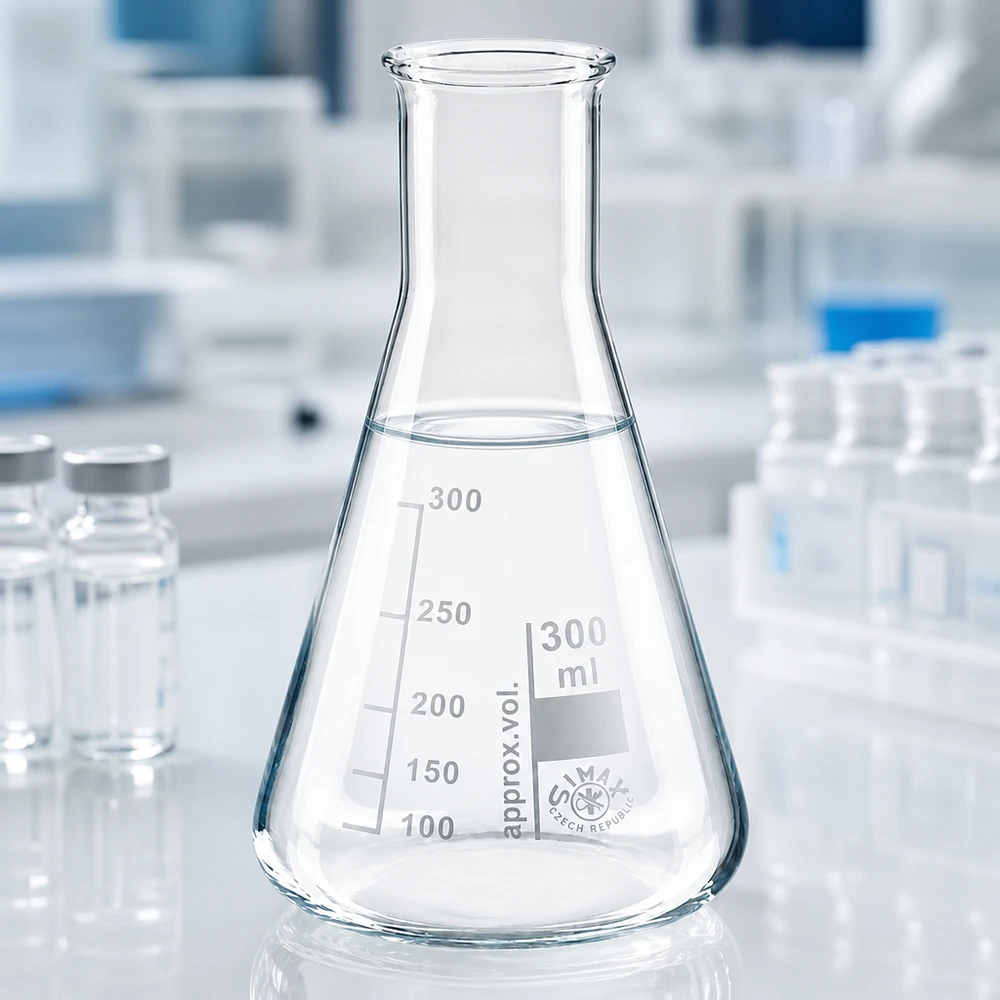 Matraz Erlenmeyer 300ml cuello estrecho Matraz Erlenmeyer 300ml cuello estrecho