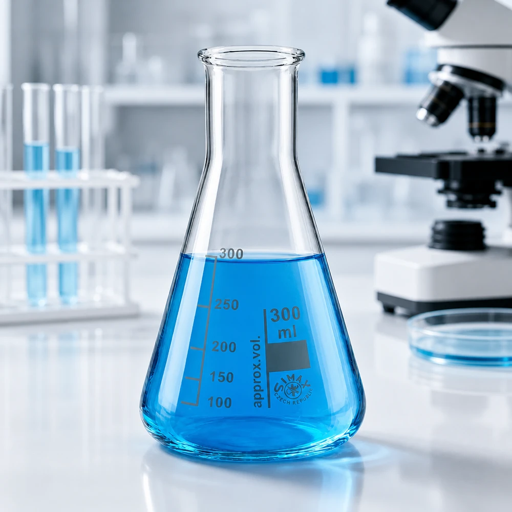 Matraz Erlenmeyer 300ml cuello estrecho