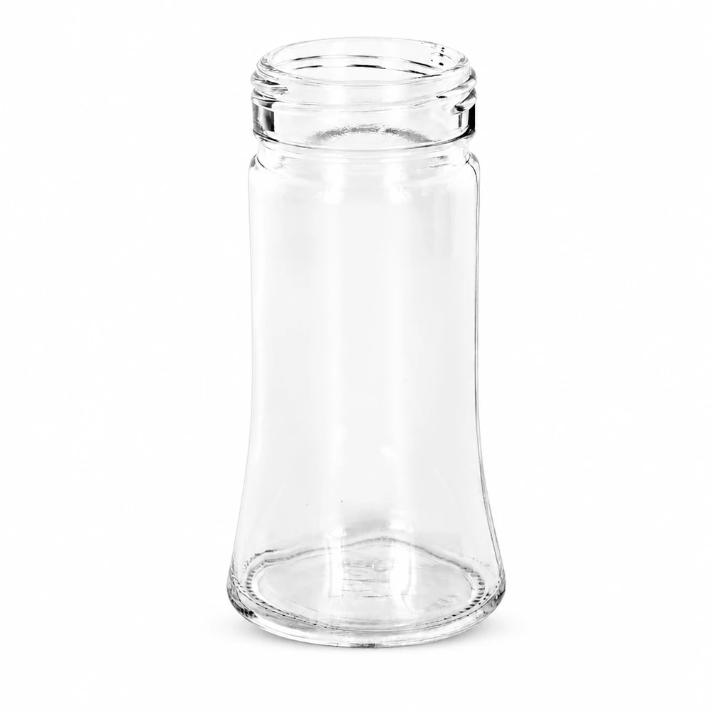 Tarro de sal/especias Bobby 95ml, rosca 41mm cristal transparente. Frasco para especias vacío Bobby de 95 ml, de cristal transparente con tapón de rosca de 41 mm
