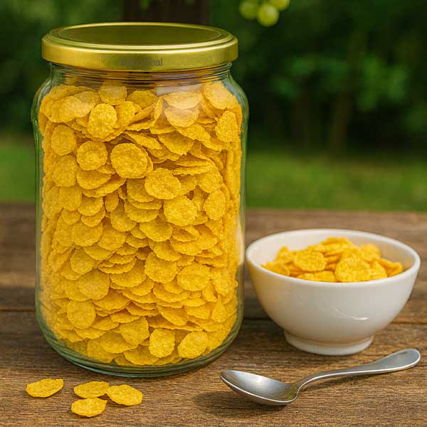 Tarro redondo de 1062ml con tapa dorada UNiTWIST BioSeal