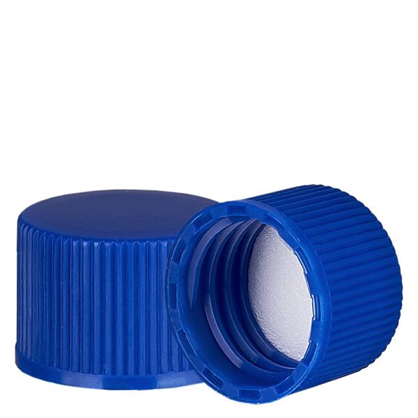 Tapón de rosca azul con incrustación de PE