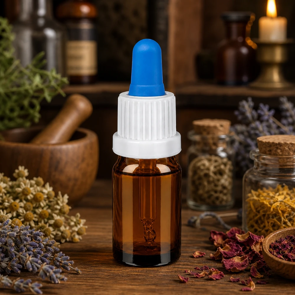 Frasco pipeta de alta calidad de 5 ml de vidrio ámbar con protección UV y tapón cuentagotas ergonómico