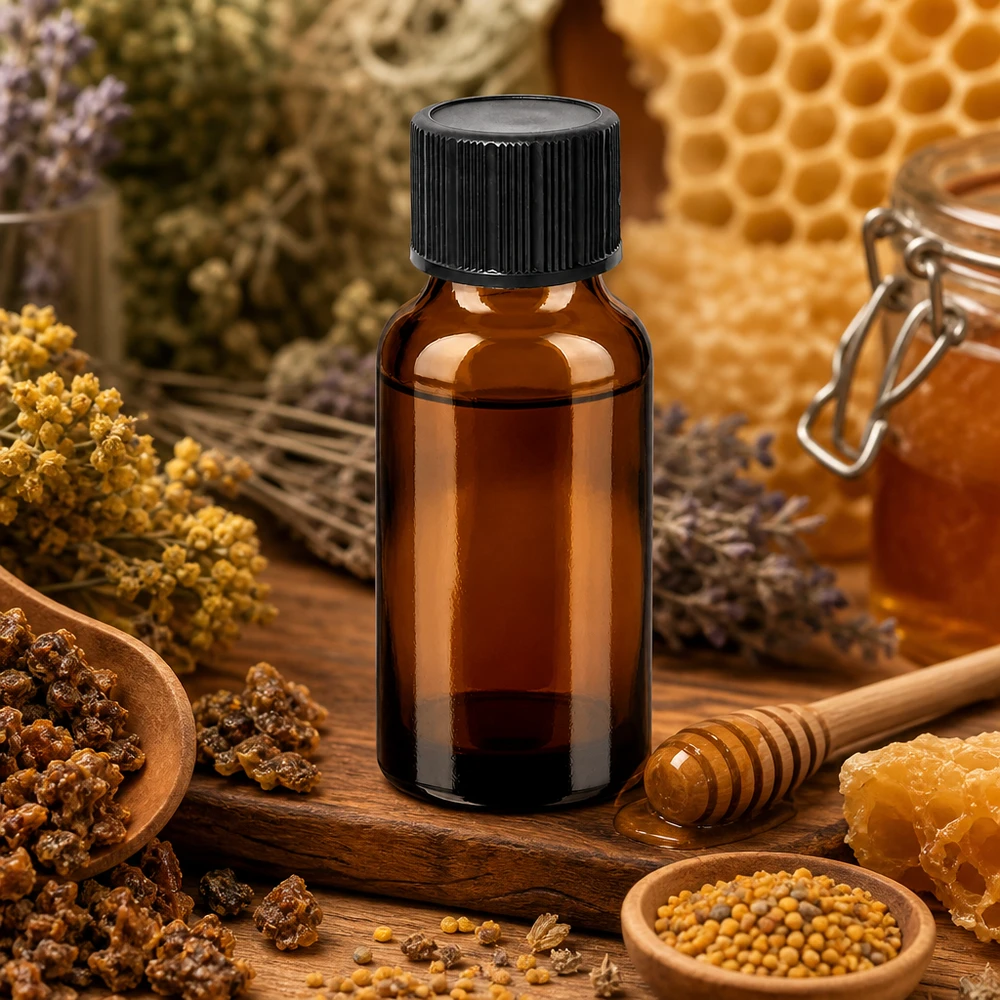 Frasco cuentagotas BrownLine de 20 ml con rosca UT18/20 para un almacenamiento seguro de los productos naturales