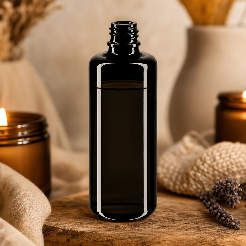 Botella de vidrio violeta 50ml DIN 18 (Mironglas) Versátil frasco cuentagotas Orion de 50 ml de vidrio violeta de Mirón para cosmética, aromaterapia y naturopatía