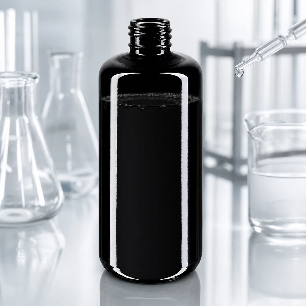 Frasco de vidrio violeta 200ml 410/24 Frasco cosmético Draco de 200 ml de alta calidad fabricado en vidrio violeta con protección UV para una conservación óptima del producto.
