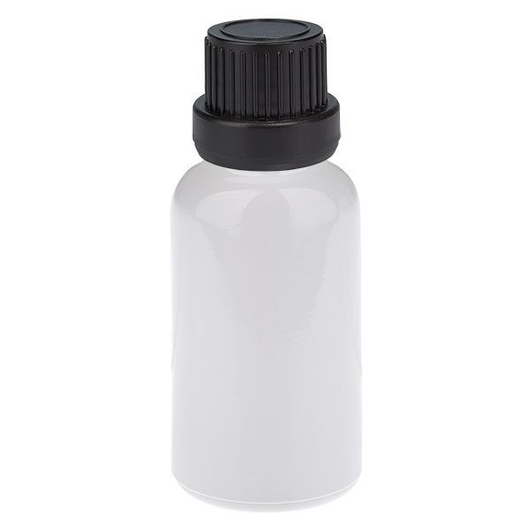 Frasco cuentagotas de 20 ml, 2 mm, negro, cierre de seguridad WhiteLine UT18/20 Frasco cuentagotas de 20 ml, 2 mm, negro, cierre de seguridad WhiteLine UT18/20