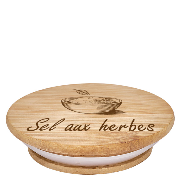 Tapón de madera "Sel aux herbes" para WECK RR60