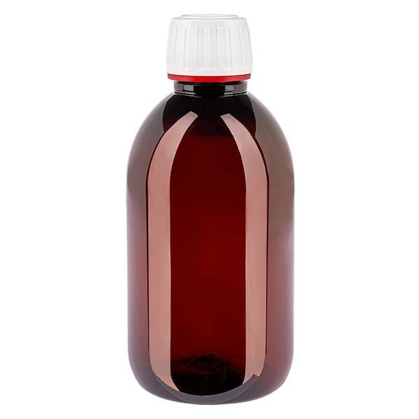 Botella PET 250ml con tapón flip-top blanco Botella PET 250ml con tapón flip-top blanco
