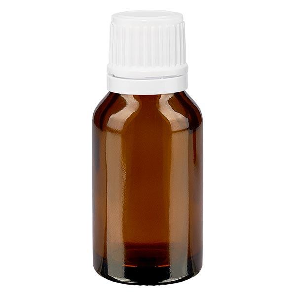 Botella de farmacia marrón 30ml tapón rosca cierre inviolable blanco Botella de farmacia marrón 30ml tapón rosca cierre inviolable blanco