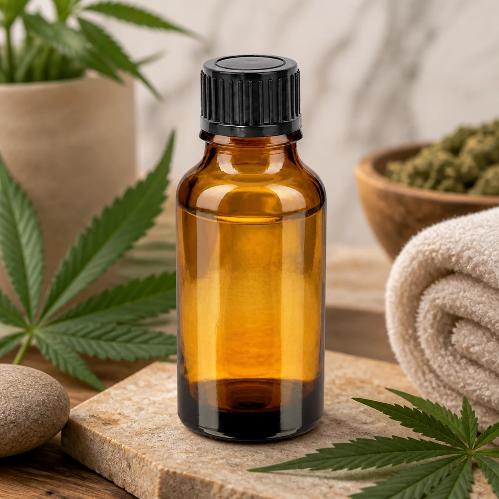 Botella compacta de 20 ml de vidrio ámbar protector de la luz para un almacenamiento seguro de los aceites esenciales