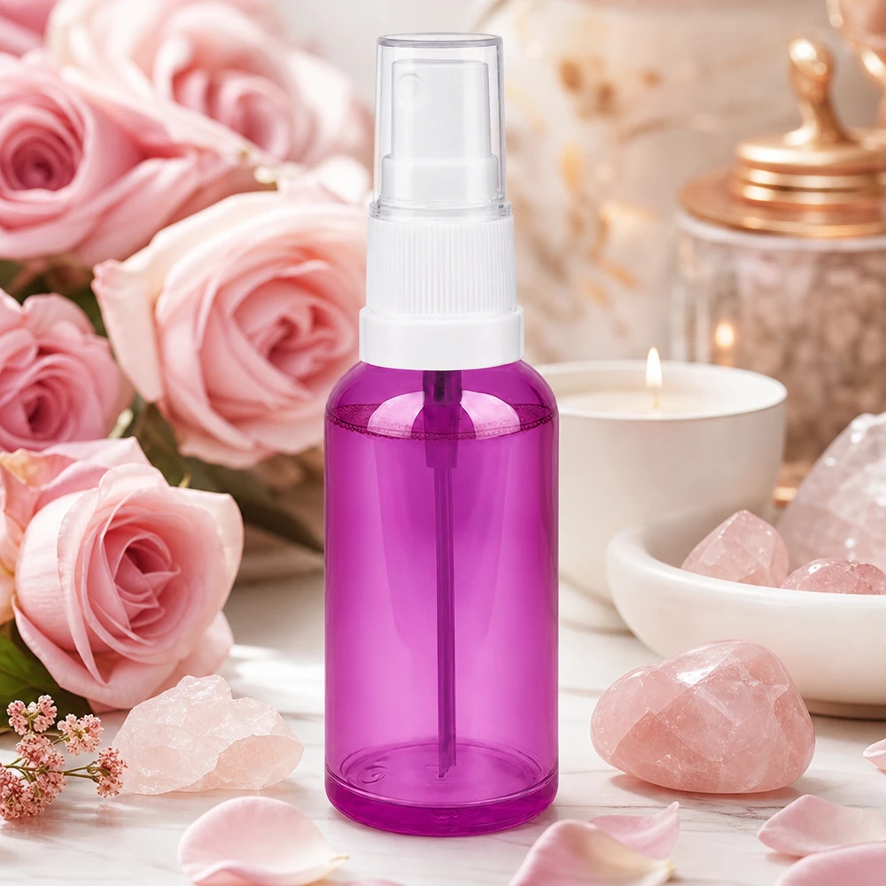 Frasco cuentagotas de 50 ml blanco/transparente Standard PurpleLine UT18/50 Elegante frasco pulverizador de 50 ml con diseño PurpleLine para tónicos y tónicos caseros