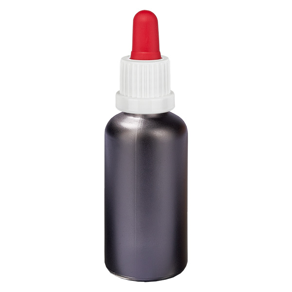 Frasco pipeta 50ml blanco/rojo cierre inviolable BlackLine UT18/50