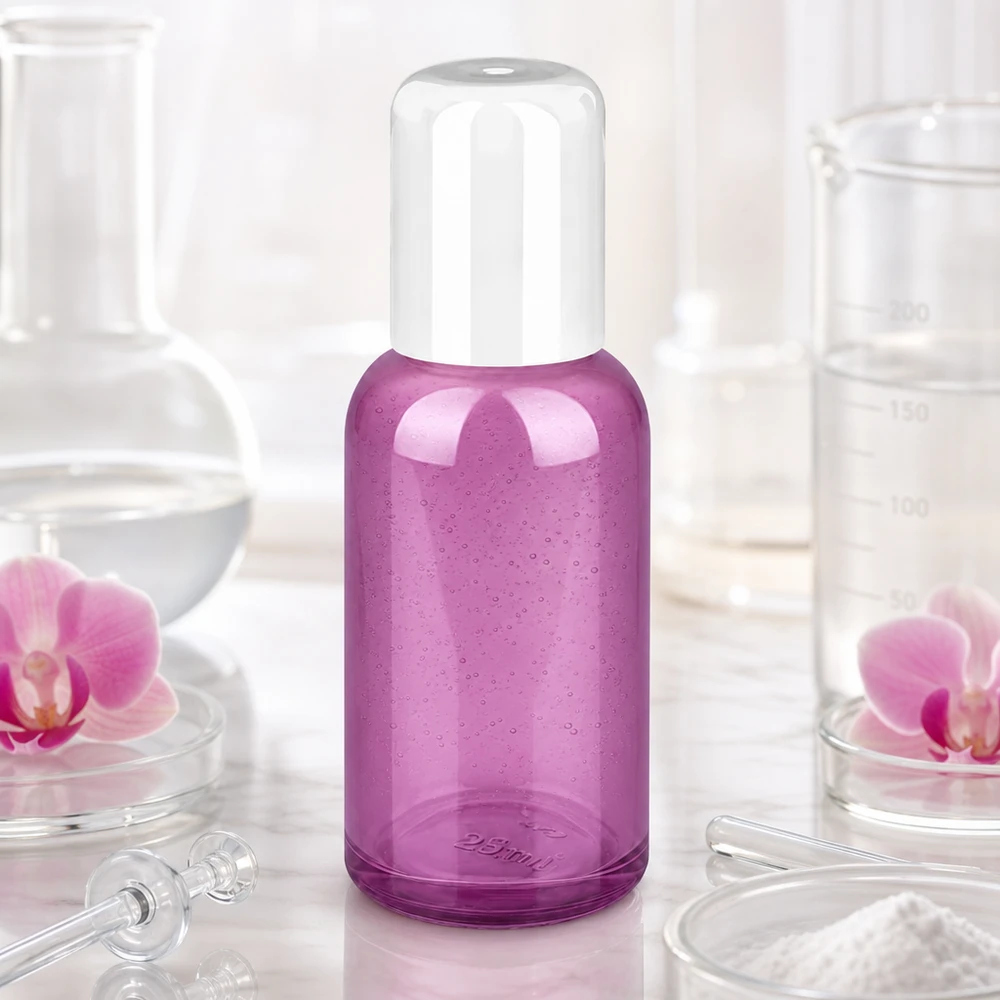 Frasco glóbulo 30ml blanco estándar PurpleLine UT18/30 Pequeño frasco roll-on de 30 ml en violeta para una aplicación precisa de perfumes y aceites de cuidado
