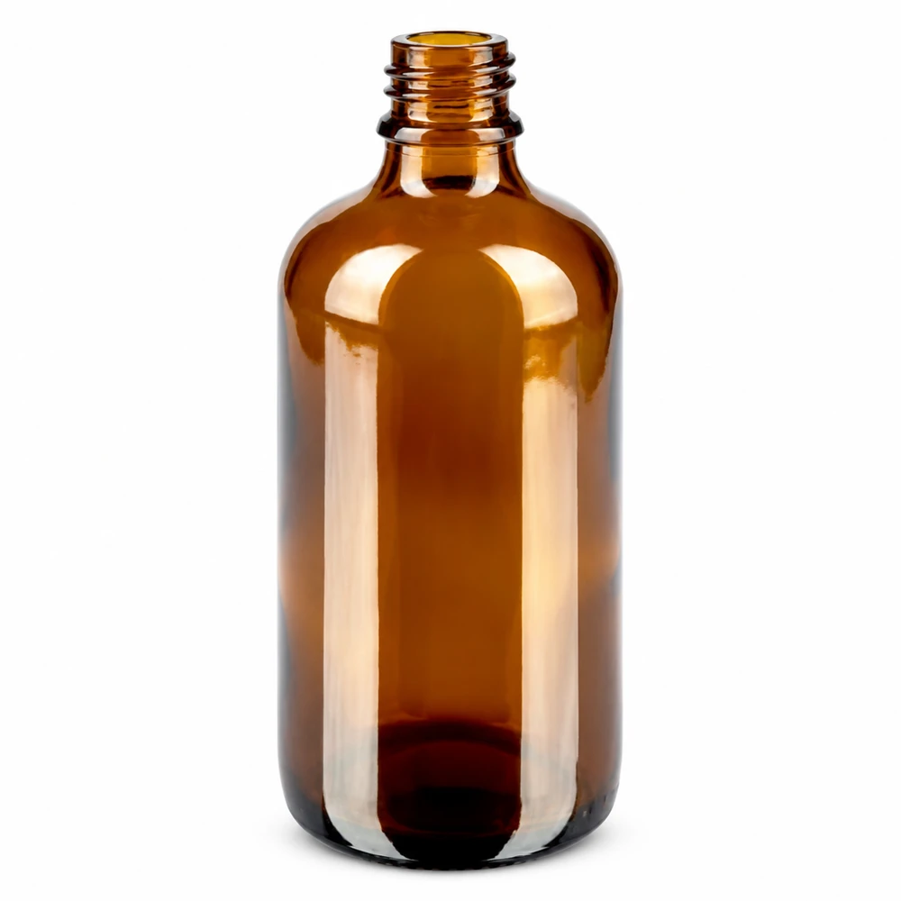 Frasco cuentagotas de 100 ml con cierre estándar blanco de 0,9 mm BrownLine UT18/100 Frasco de farmacia de vidrio ámbar de 100 ml con abertura cuentagotas de 0,9 mm para una medición precisa
