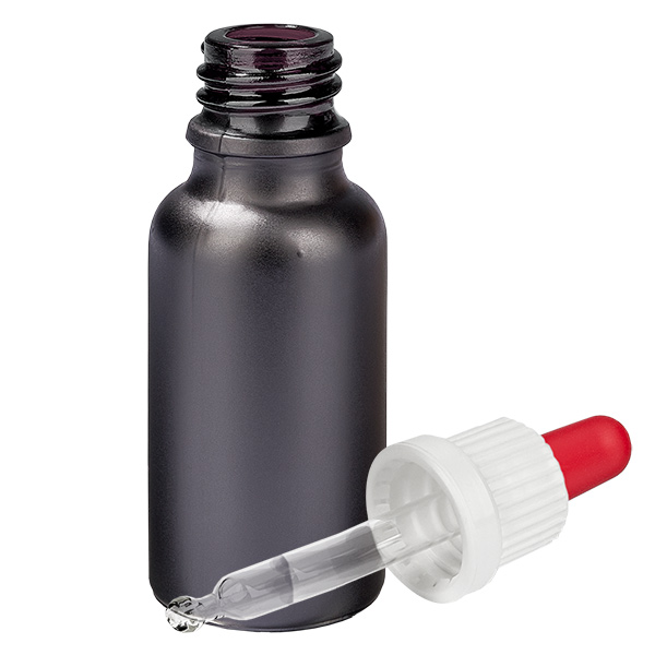 Frasco pipeta 20ml blanco/rojo cierre inviolable BlackLine UT18/20 Frasco pipeta 20ml blanco/rojo cierre inviolable BlackLine UT18/20