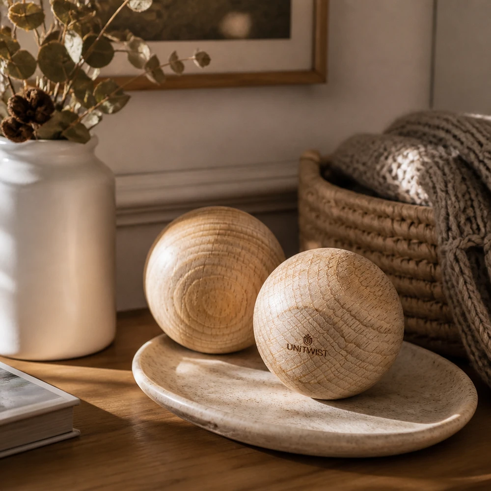 Bola de madera UNiTWIST (haya) para WECK RR60 UNiTWIST bola de madera de haya WECK RR60 en cuenco de madera decorativo con jarrón de cerámica y tejido de punto accesorio para el hogar