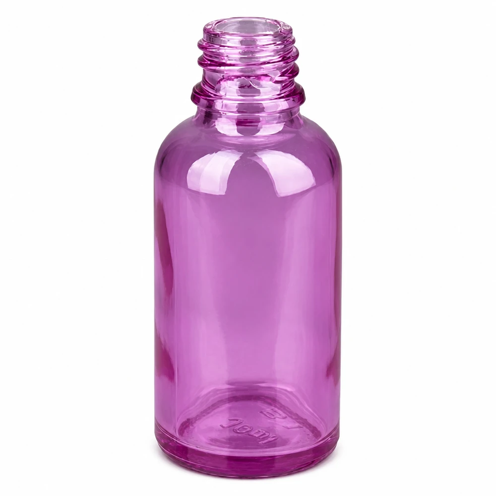 Frasco cuentagotas de 30 ml blanco/transparente Standard PurpleLine UT18/30 Frasco de cristal vacío de 30 ml de color morado transparente para aceites esenciales y perfumes
