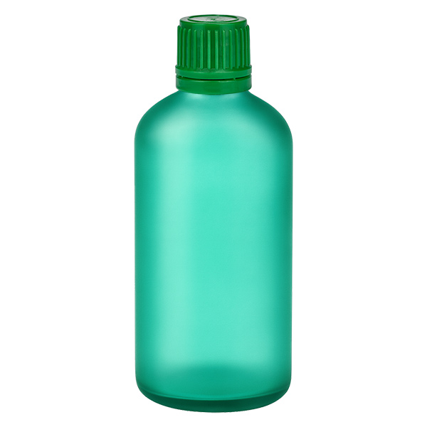 Frasco de 100 ml con tapón de rosca de 11 mm verde GreenLine UT18/100 Frasco de 100 ml con tapón de rosca de 11 mm verde GreenLine UT18/100