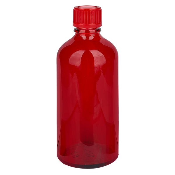 Botella 100ml 11mm tapón rosca rojo estándar RedLine UT18/100 Botella 100ml 11mm tapón rosca rojo estándar RedLine UT18/100