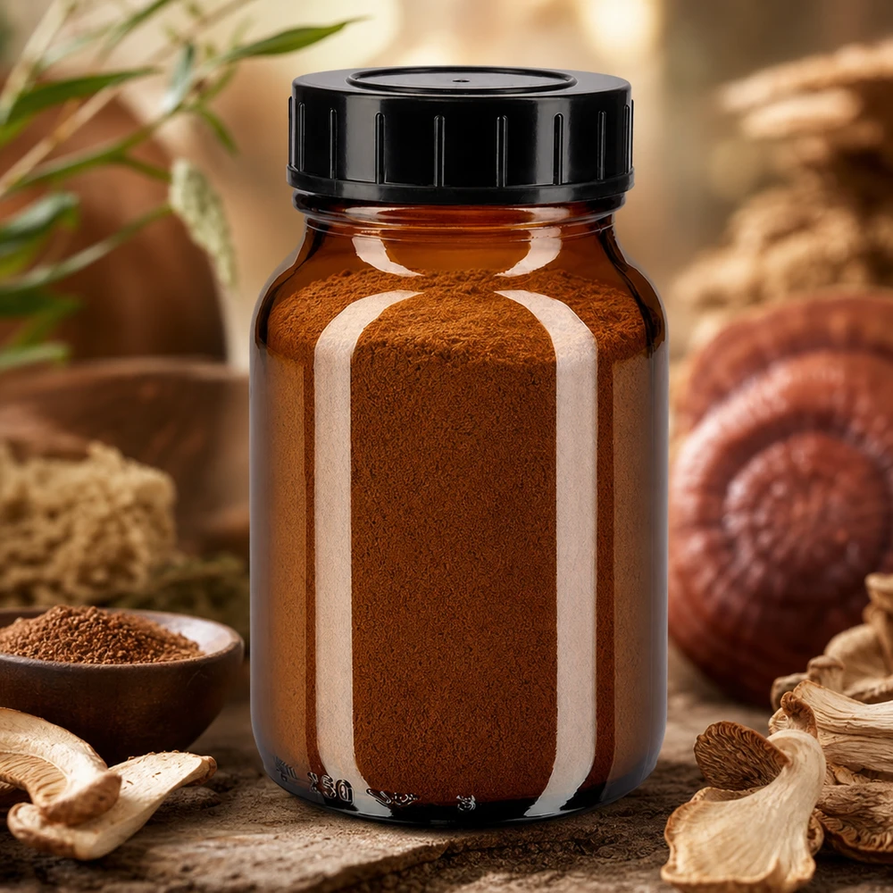 Robusta botella de cuello ancho de vidrio de botica ámbar de 250 ml con protección UV y tapón de rosca
