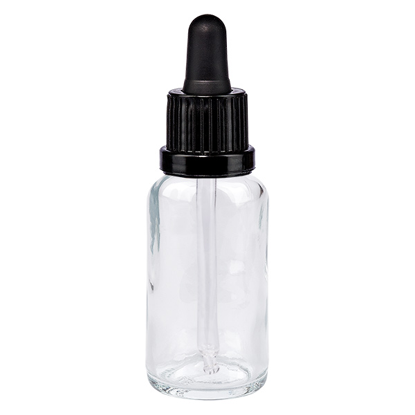 Frasco pipeta 20ml cierre inviolable negro ClearLine UT18/20 Frasco pipeta 20ml cierre inviolable negro ClearLine UT18/20
