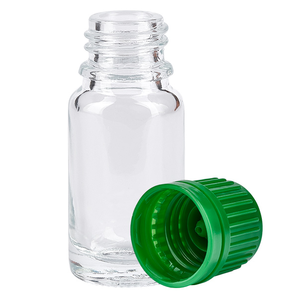 Botella 10ml tapón rosca 11mm verde ClearLine UT18/10 Botella 10ml tapón rosca 11mm verde ClearLine UT18/10