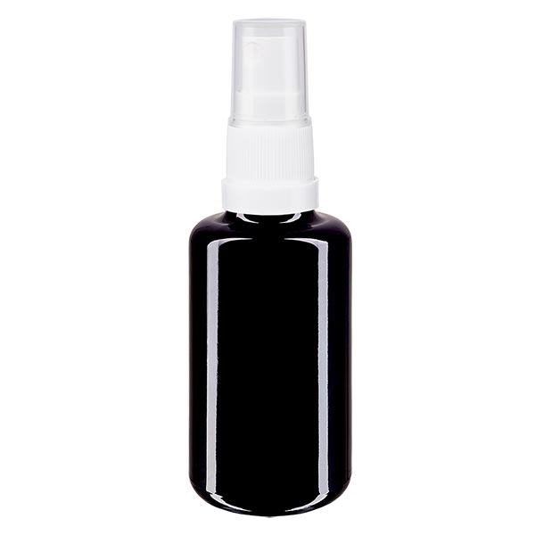Botella de farmacia violeta 30ml tapón pulverizador blanco Botella de farmacia violeta 30ml tapón pulverizador blanco