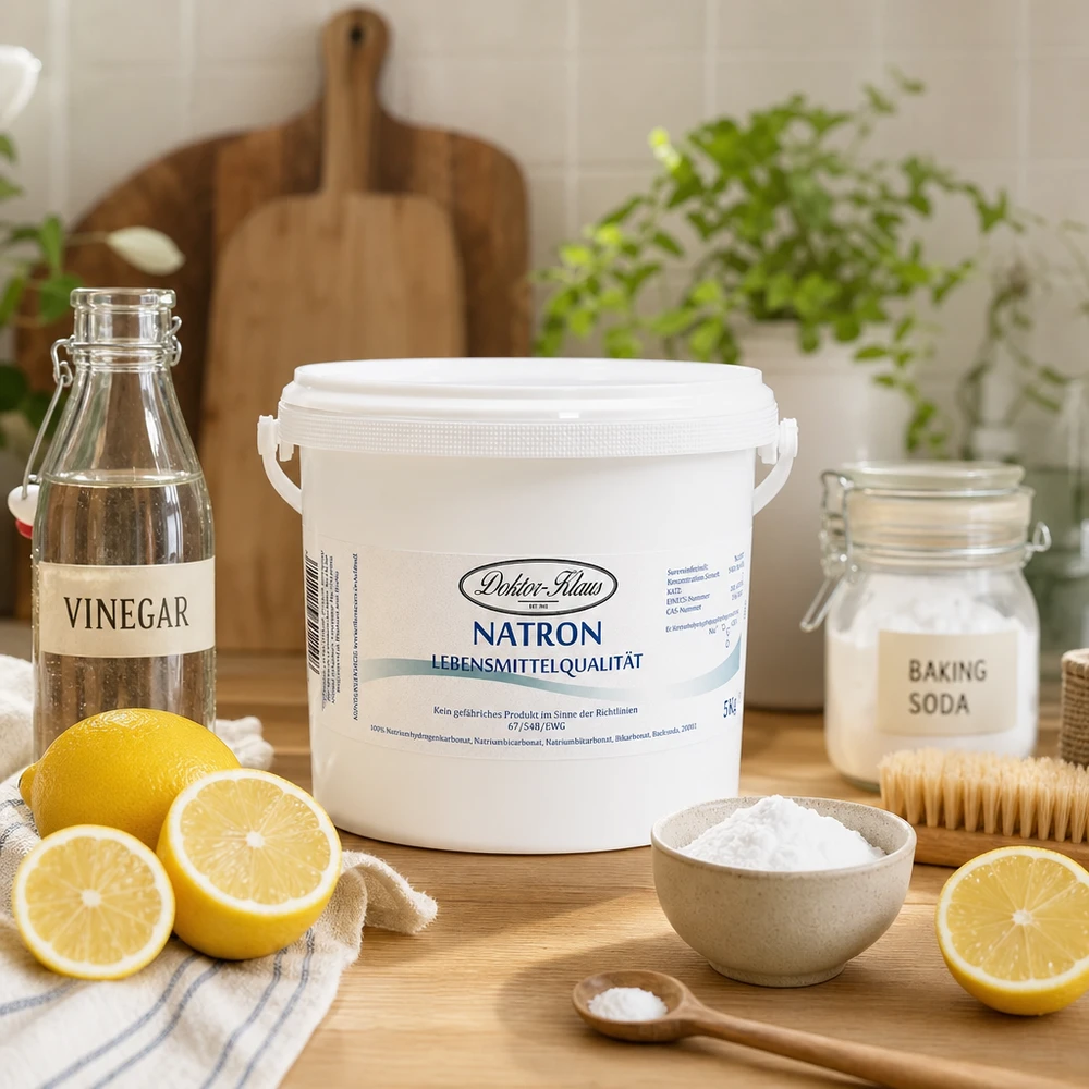 Natron Doctor Klaus 5kg con vinagre de limón y bicarbonato sódico para la limpieza natural del hogar