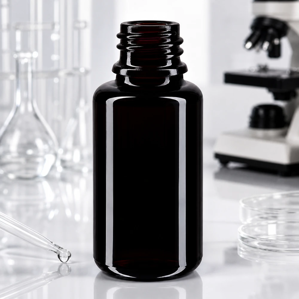 Frasco vidrio violeta 20ml DIN 18 (Mironglas) Frasco cuentagotas Orion 20 ml de vidrio violeta oscuro para la aplicación precisa de esencias en laboratorio