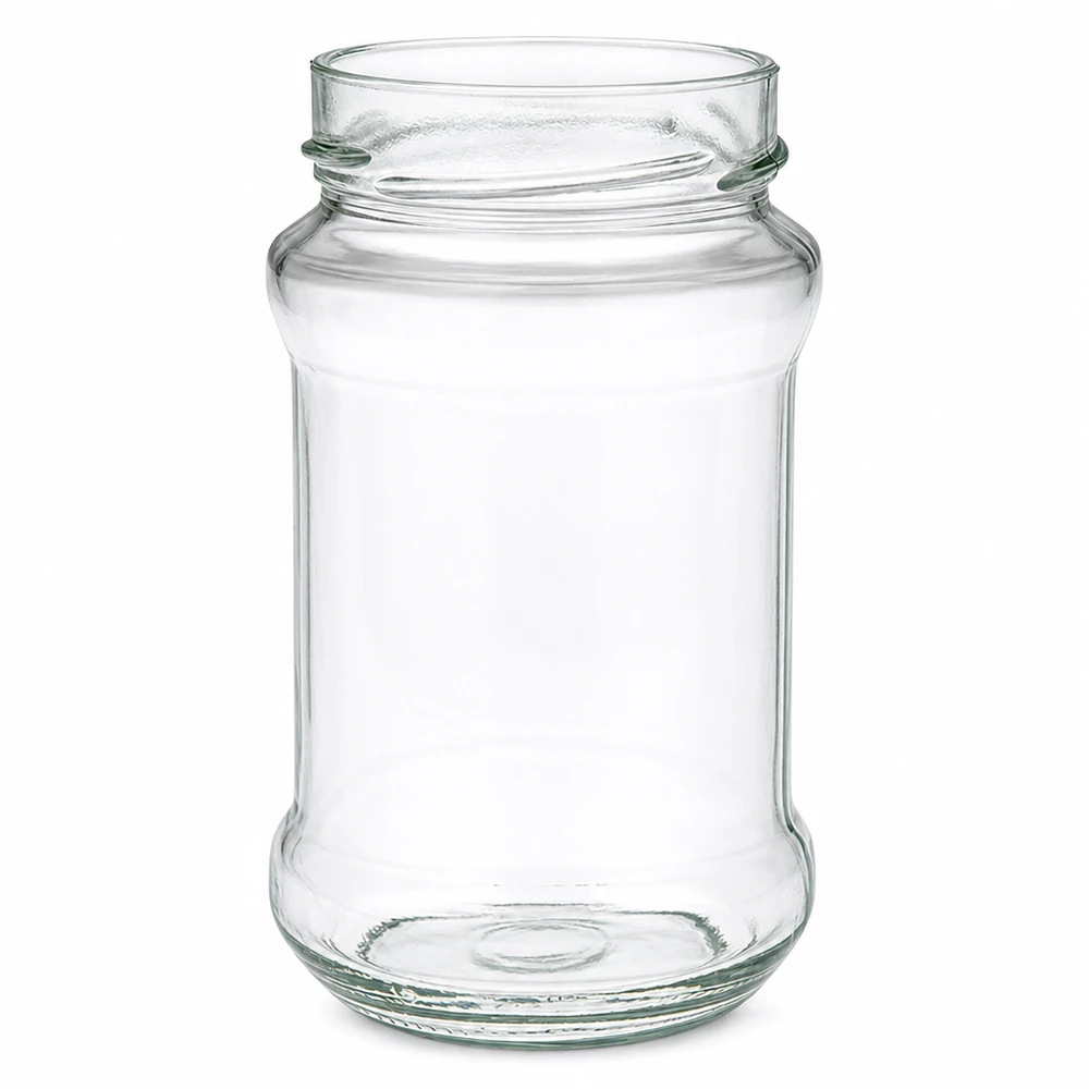 Tarro redondo de 390ml sin tapa (TO66deep) UNiTWIST UNiTWIST Runda390 tarro redondo 390ml TO66 rosca tarro transparente sin tapa para conservas